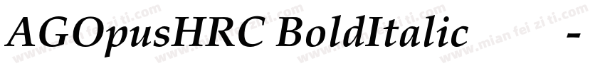 AGOpusHRC BoldItalic 语言英文字体转换
